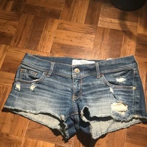 Abercrombie and Fitch distressed jean shorts